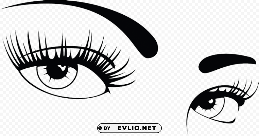 eye with lashes Isolated Illustration in HighQuality Transparent PNG