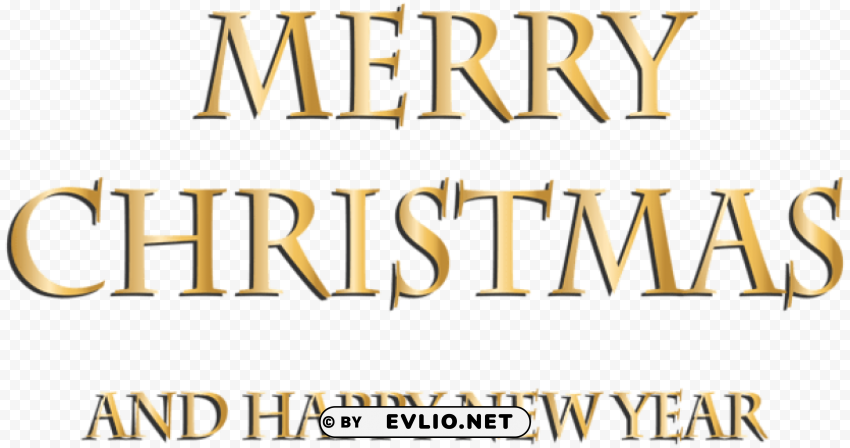 gold merry christmas transparent PNG file with no watermark