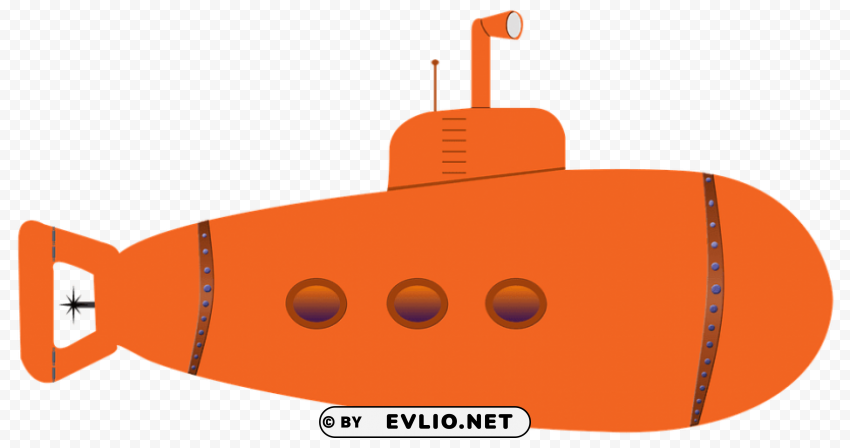 orange submarine Clear PNG pictures assortment