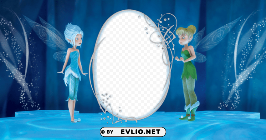 tinkerbell secret of the wings kids frame Isolated Element with Clear Background PNG