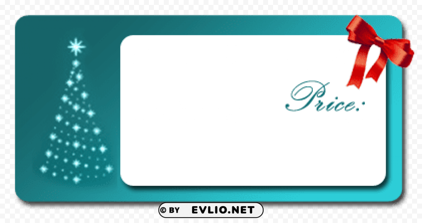 Christmas Bow Frame Skyblue Transparent PNG Object With Isolation