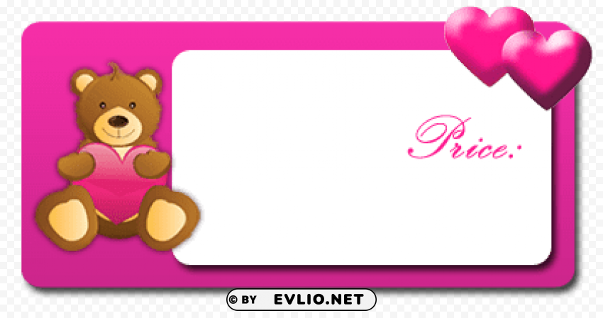 valentine frame pink bear PNG pictures with no background required