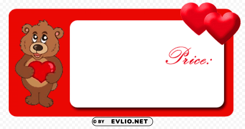 valentine frame red bear PNG photos with clear backgrounds