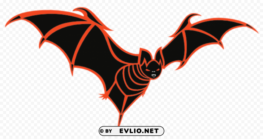 black and orange bat PNG with no registration needed