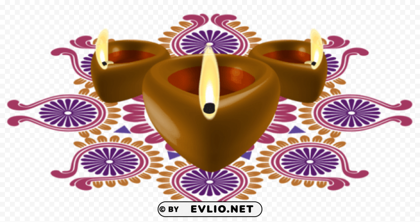 happy diwali decorative candles PNG files with no royalties
