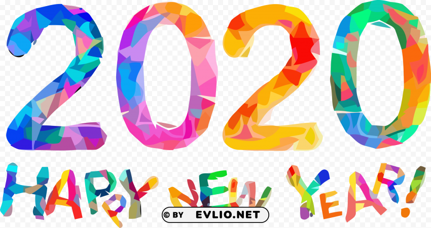 Happy New Year 2020 PNG free download transparent background