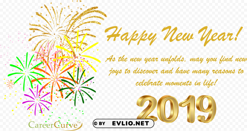 happy new year from all of us at careercurve - new year - customizable celebration design card HighQuality Transparent PNG Isolated Artwork