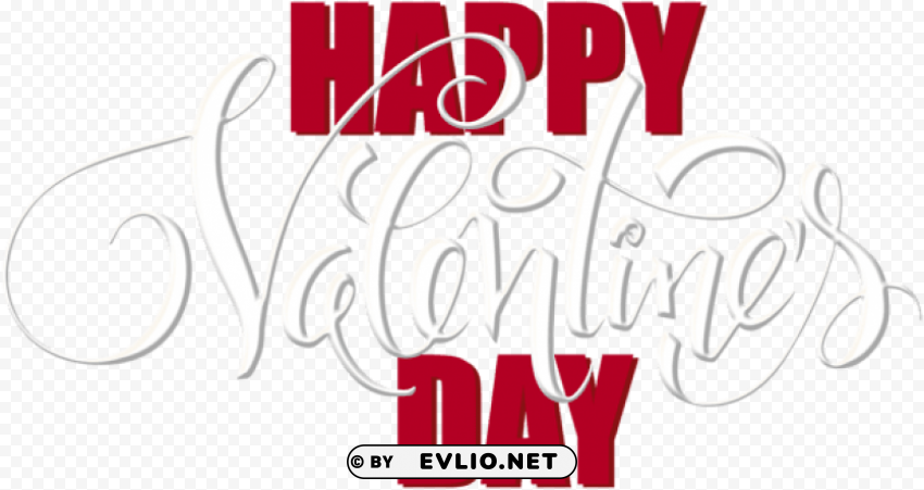 happy valentine's day text PNG transparent photos for design