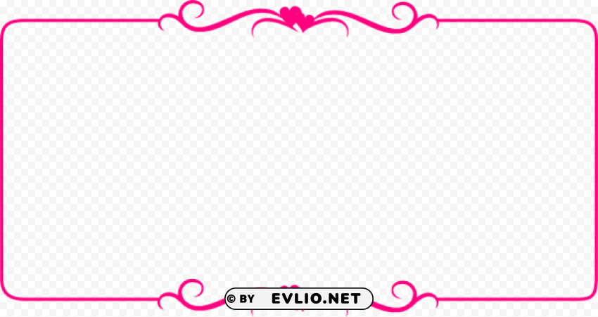pink border frame PNG without watermark free