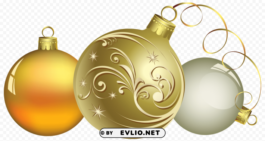 Gold Christmas Ornament PNG Picture