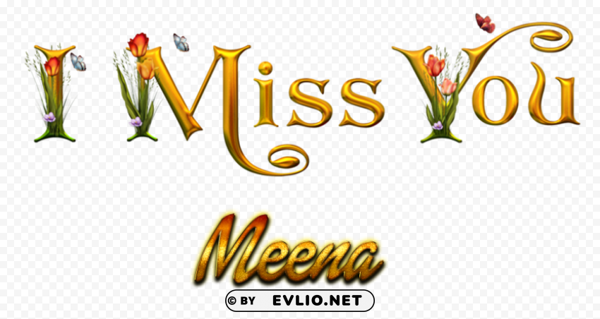 meena love name heart design PNG format