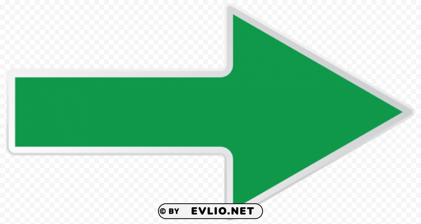 green right arrow Isolated Object in Transparent PNG Format