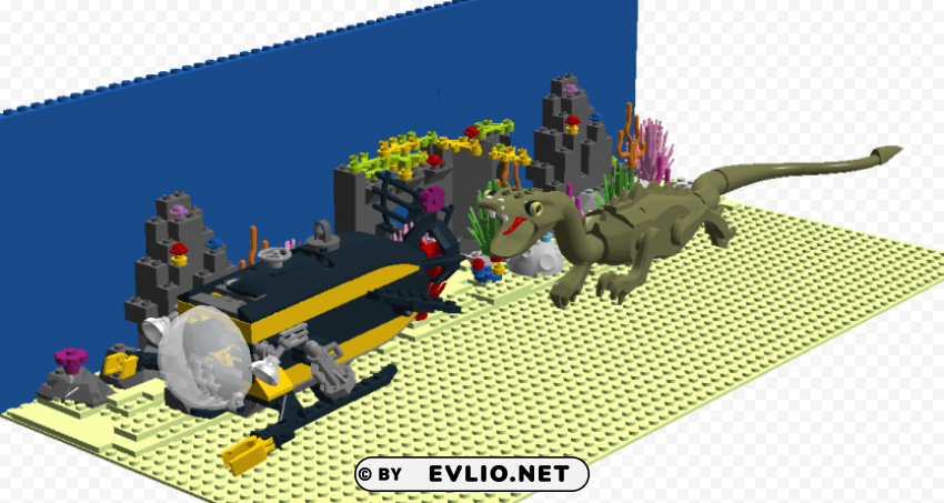 lego sea monster set PNG Image with Transparent Background Isolation