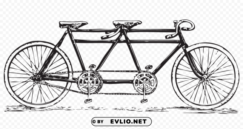 vintage tandem bicycle PNG with no background required