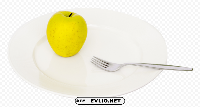 Apple and Fork on Plate Free transparent background PNG png - Free PNG Images ID 6f735e5e