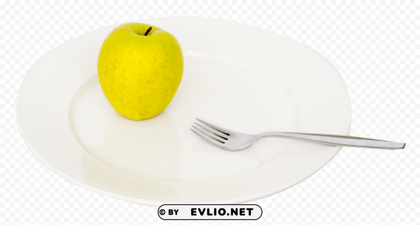 green apple in plate High-resolution transparent PNG images