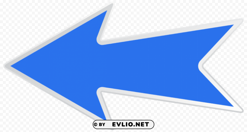 blue left arrow Isolated PNG Image with Transparent Background