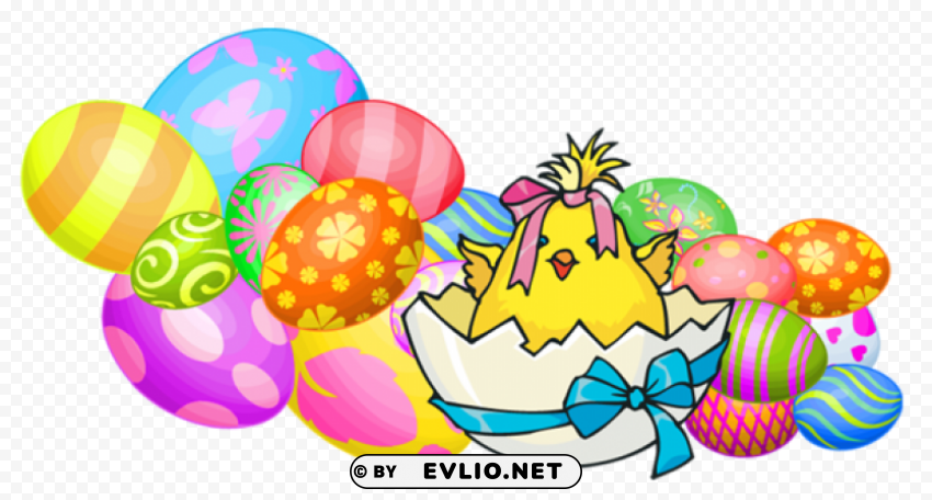 easter chicken with eggs Transparent PNG images database