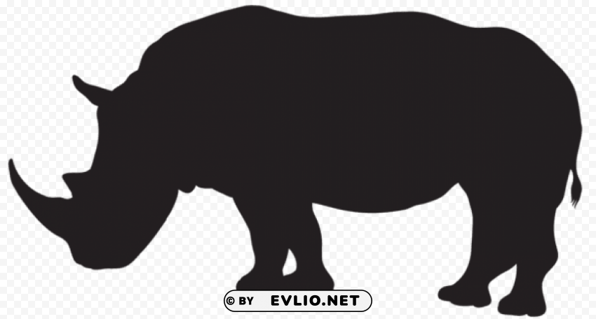 Transparent rhino silhouette PNG images with alpha channel diverse selection PNG Image - ID 264aa5c2