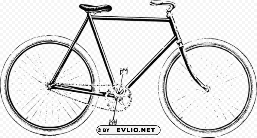 Vintage Bicycle Drawing High-quality PNG Images With Transparency