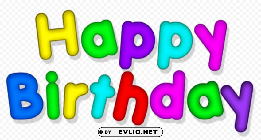 happy birthday multlor PNG clipart with transparent background