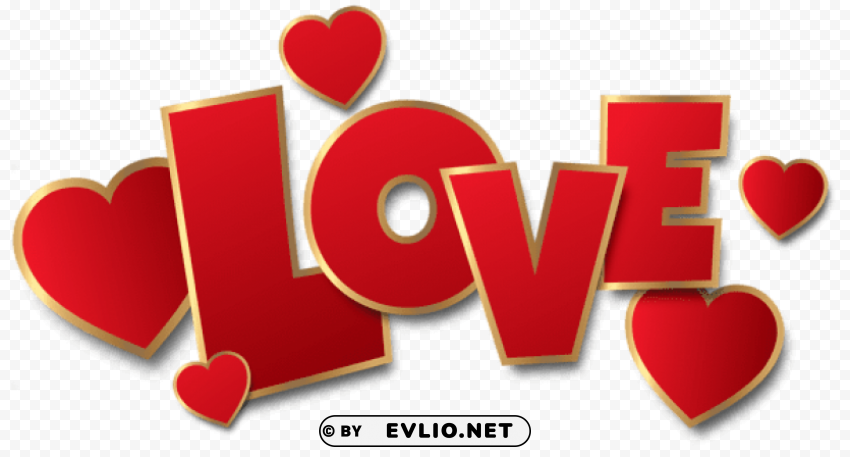 red love transparent PNG for blog use