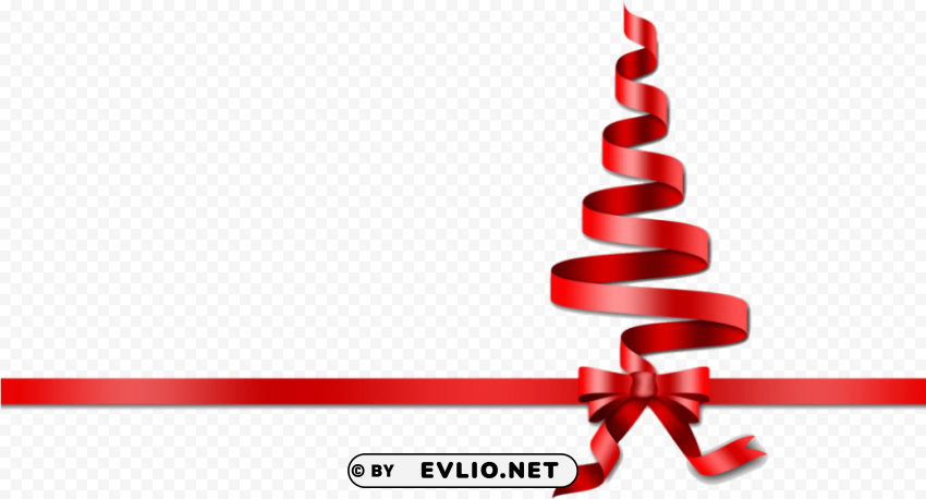 christmas ribbon Isolated Element in Transparent PNG