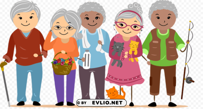 helping old age people PNG files with transparent canvas extensive assortment