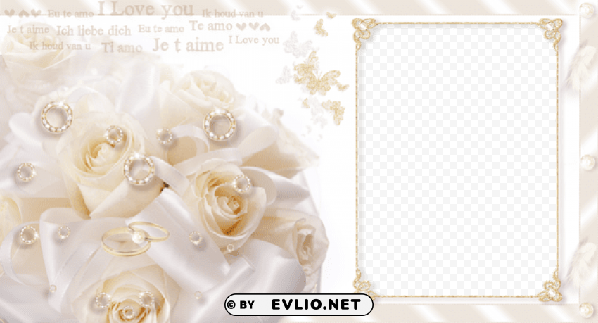 large wedding frame Isolated Item with HighResolution Transparent PNG