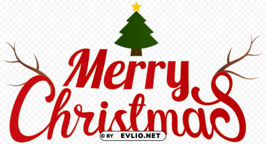 Merry Christmas Transparent PNG Graphic Isolated With Transparency