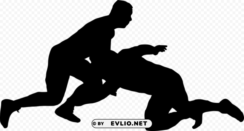 sport wrestling silhouette PNG pictures without background