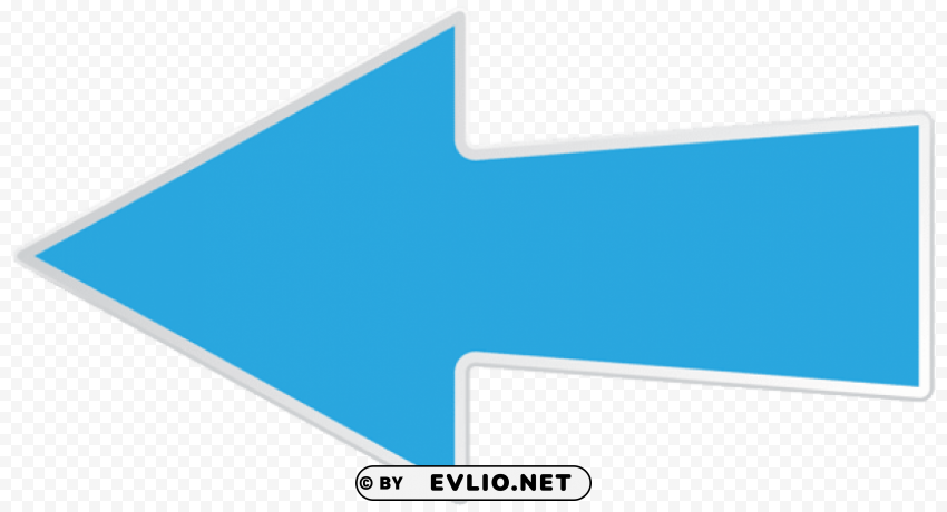 blue left arrow Isolated Subject in Transparent PNG Format