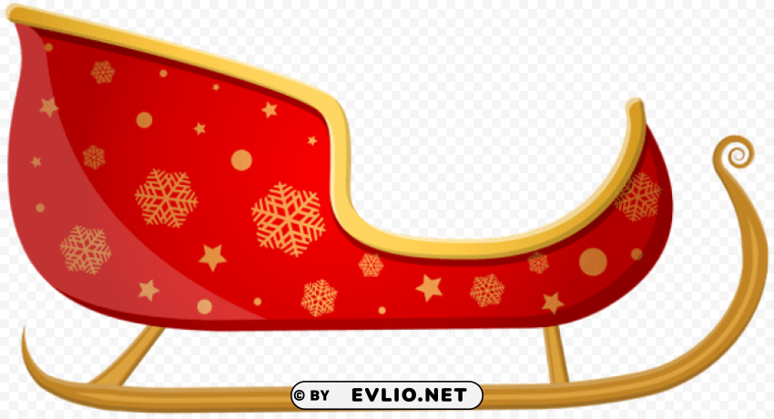 red santa sleigh PNG pictures with no backdrop needed
