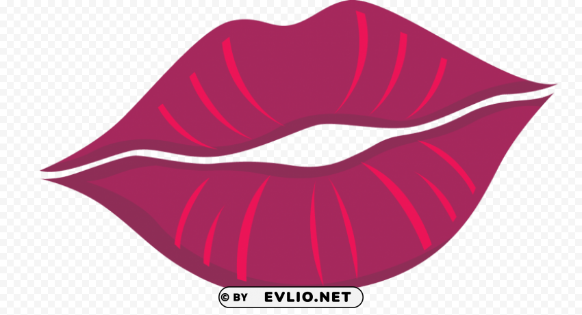 cartoon lips purple Alpha PNGs clipart png photo - 239faef5