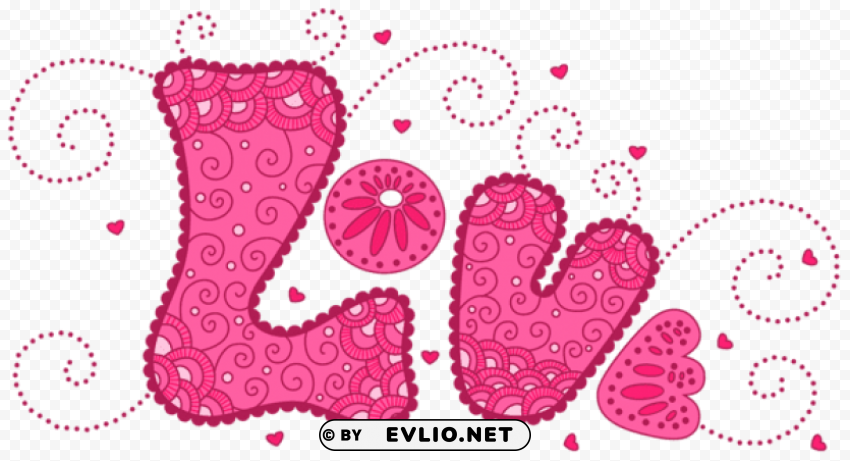 pink love PNG Image Isolated on Transparent Backdrop png images background -  image ID is c9ad5292