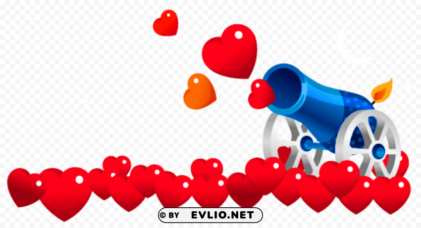 valentines heart cannonpicture HighQuality Transparent PNG Isolation png images background -  image ID is 61ea7ab7