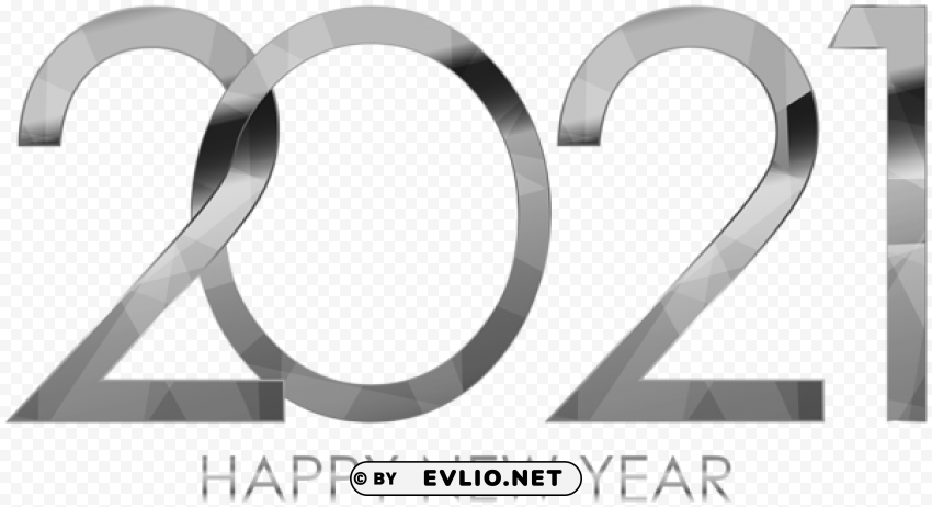 2021 happy new year silver PNG graphics