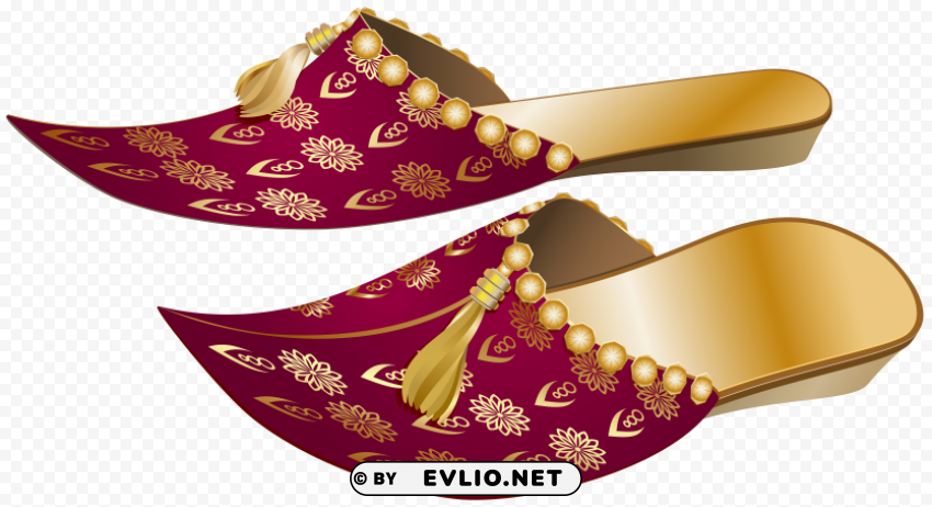 arabian slippers Clean Background Isolated PNG Graphic