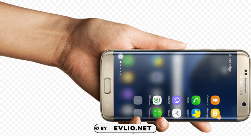 Man Holding Samsung Phone PNG Transparent Stock Images