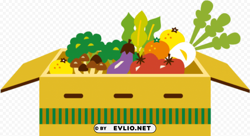 vegetables and fruits cartoon Transparent Background Isolation of PNG
