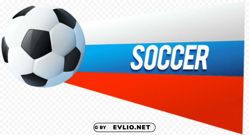 deco russian flag with soccer ball Isolated Artwork on HighQuality Transparent PNG