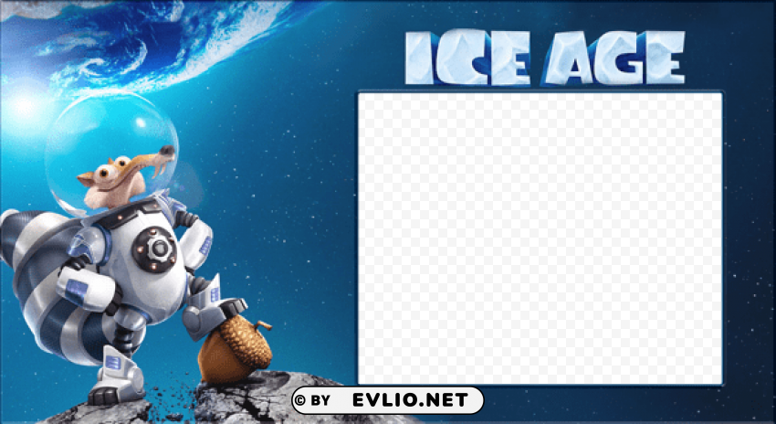 Ice Age Collision Course Transparent Frame PNG Graphic Isolated On Clear Backdrop