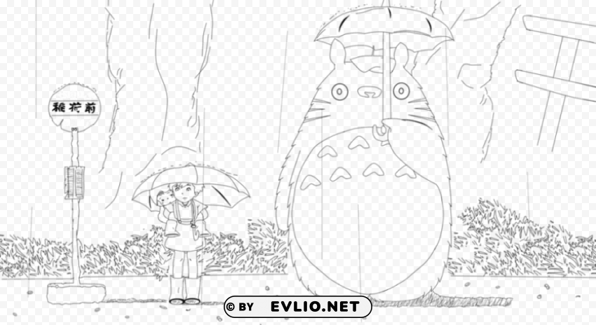 My Neighbor Totoro Coloring Pages PNG For Blog Use