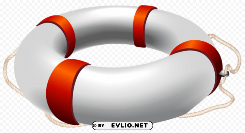 transparent white life belt Isolated Character on HighResolution PNG