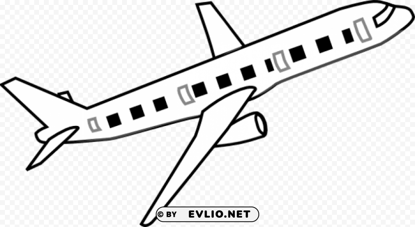 aeroplaneblack and white Clear PNG PNG transparent with Clear Background ID c2dd711a