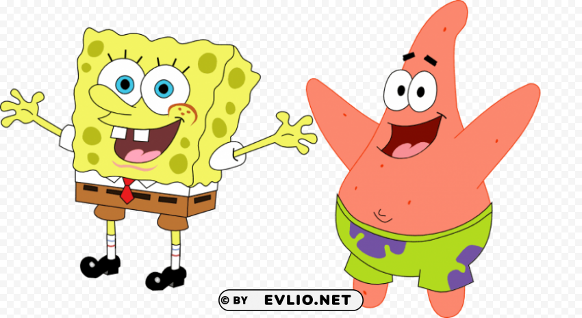 Spongebob And Patrick Isolated Artwork On HighQuality Transparent PNG