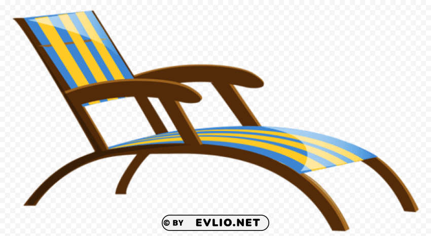 transparent beach lounge chair Clean Background Isolated PNG Illustration