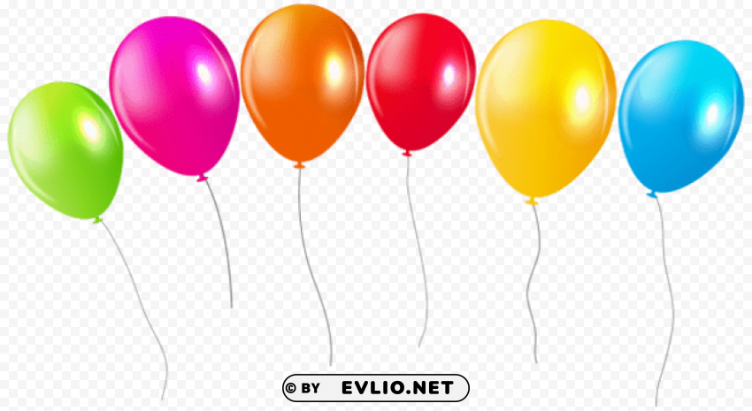 transparent colorful balloons clipar PNG images with alpha channel selection