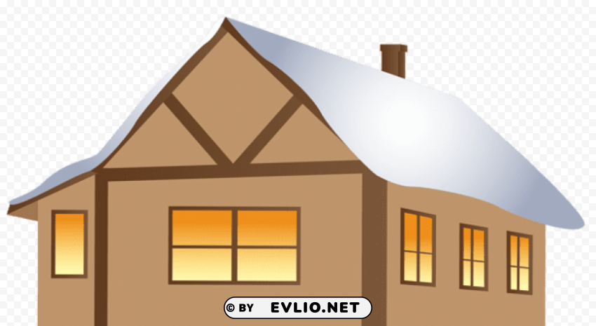 winter brown house Transparent PNG images free download