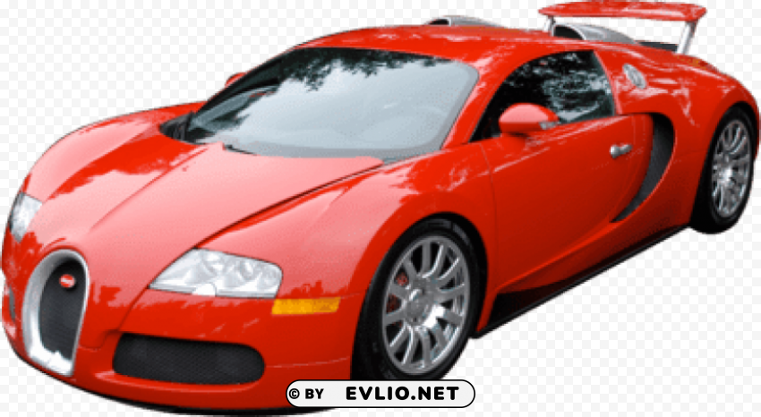 bugatti red Transparent PNG Isolated Element with Clarity